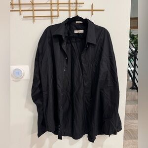 NWOT Pronto Uomo, men’s black long sleeve, Non Iron, size 34/35